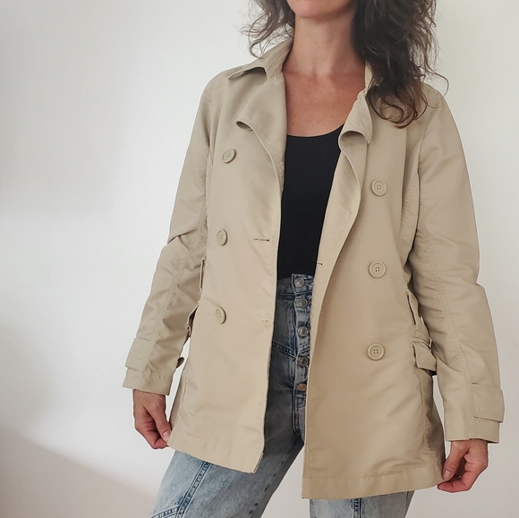 3/$25 Water Repellent Eddie Bauer trench coat sz small - Picture 6 of 14